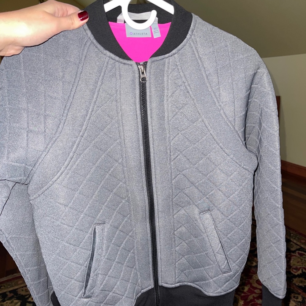 Athleta zip up bomber sweater Size XS